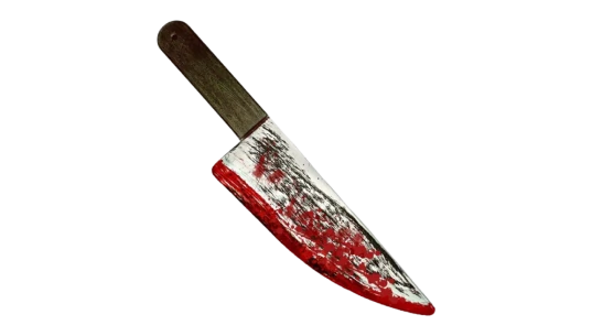 Large Blooded Fake Knife Prop Replica