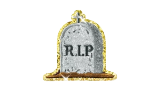 RIP Tombstone Iron On Patch