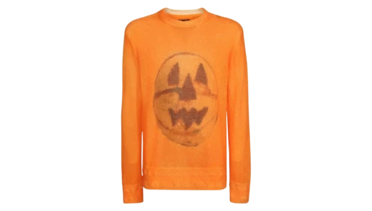 Ceramics Print Crewneck Sweatshirt - Orange