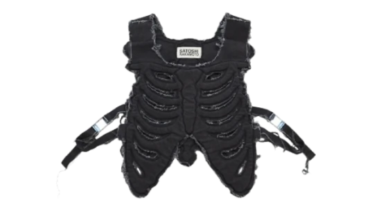 Skeleton Vest - Black