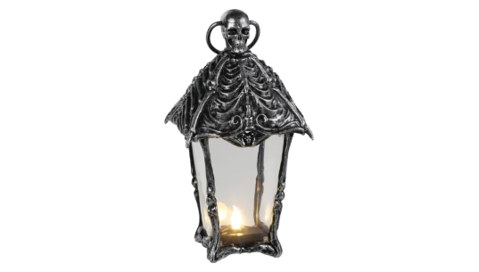Halloween Skull Gothic Lantern - Silver