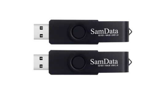 64GB USB Flash Drives 2 Pack - Black