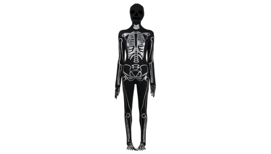 Skeleton Halloween Jumpsuit - Black/White