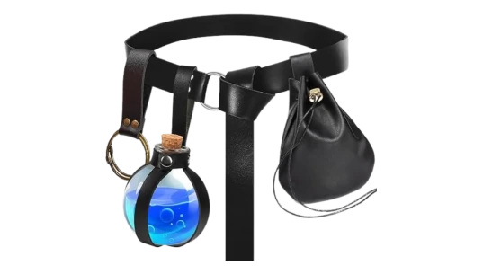 Halloween Renaissance Witch Belt Pouch 4 PCs - Black