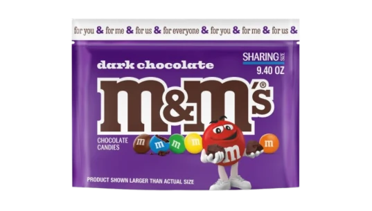 M&M'S Dark Chocolate Candy Sharing Size - 1 Bag (266g)