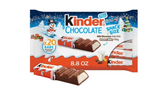 Kinder Chocolate Holiday Laydown Bag Snack Size - 20 Bars (226g)