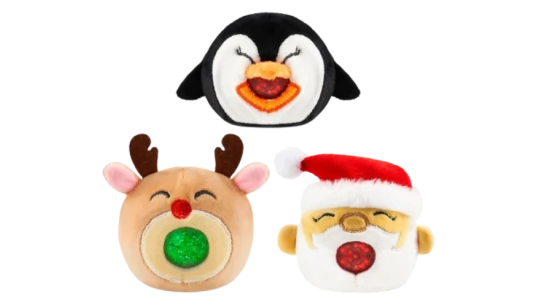 Christmas Squeeze Plush Balls Anti Stress 3 Pieces