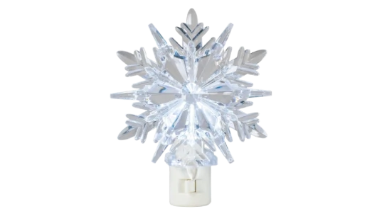 Snowflake Led Lamp - White/Clear