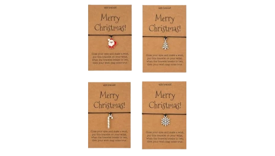 Christmas Bracelets 4 Pieces - Multicolor