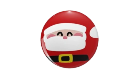 Merry Christmas Santa Clause Pin - Red