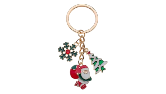 Christmas Keychain Charm Santa Clause - Multicolor