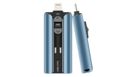 MFi-Certified 256GB iPhone Flash Drive Photo Stick - Blue