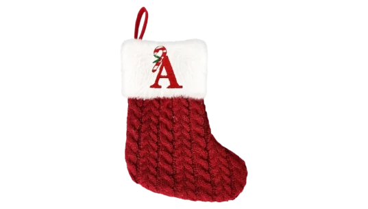 Christmas Stockings With Initials - Red/White