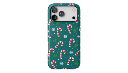Candy Cane Pattern iPhone 17 Pro Max Case - Multicolor