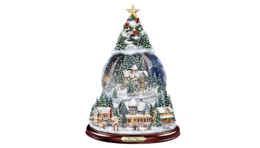 Wondrous Winter Musical Tabletop Christmas Tree Snowglobe