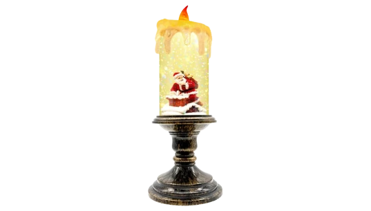 Christmas Snow Globe Candle With Santa LED