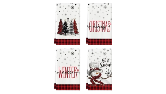 Christmas Kitchen Towels - Set Of 4