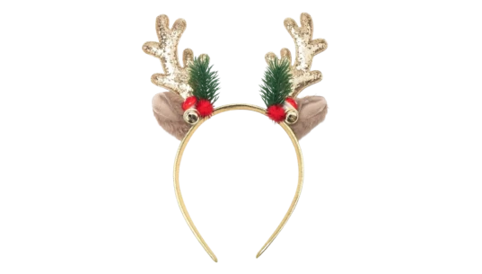 Glitter Christmas Headband Reindeer Antlers - Multicolor