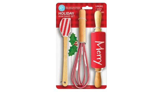 Christmas Holiday Mini Bake Set - Wood/Red/White