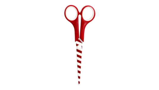 Candy Cane Striped Scissors - 17 cm