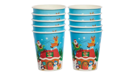 Christmas Party Cups - Pack Of 10