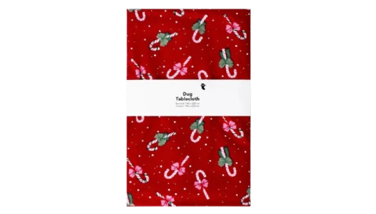 Candy Cane Table Cloth 140x220 cm - Red