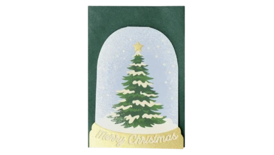 Snowglobe Greeting Card - Green