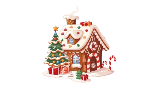 Christmas Gingerbear House Sticker