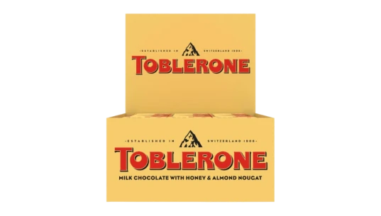 TOBLERONE Milk Chocolate Bar Honey & Almond 12 Pack (1.2kg)