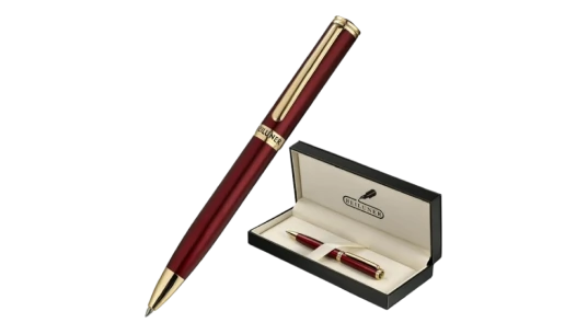 Red Lacquer Gel Pen - Red/24K Gold Finish