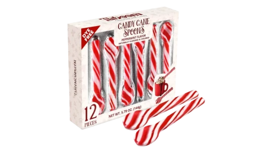 Peppermint Candy Cane Spoons - Pack Of 12 (144g)