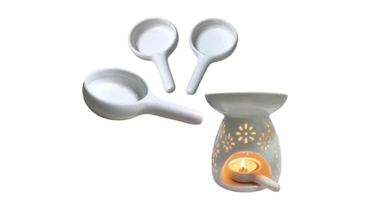 Ceramic Candle Holder - White