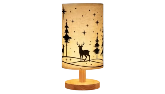 Christmas Lamp Deer Print - Multicolor