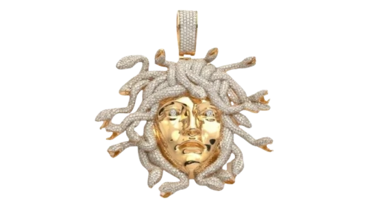 Medusa Head Pendant 14K Yellow Gold 16.95CTW