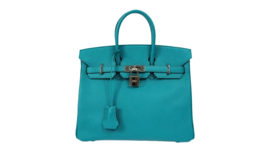 Birkin 25 Handbag 2012 Pre-Owned - Paon Blue