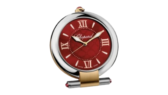 Imperiale Alarm Clock Rose Gold & Silver-Toned Metal - Red
