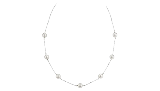 Akoya Pearl Tincup Necklace 14K Gold