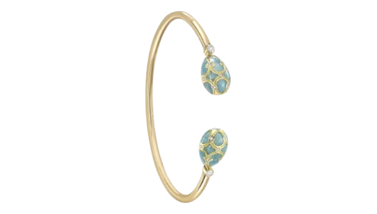 Guilloché Enamel Open Set Bracelet