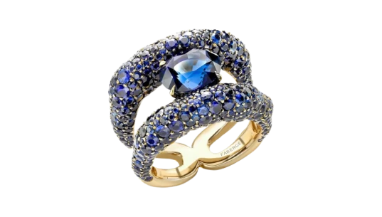 Emotion Collection Charmeuse Ring 18K Yellow Gold/Sapphires