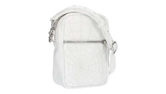 TAKA MINI Spiderweb Leather Stitch Bag - White