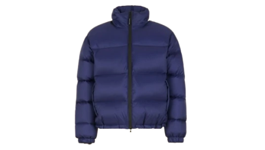 Dark Ripstop Nylon Down Jacket - Blue