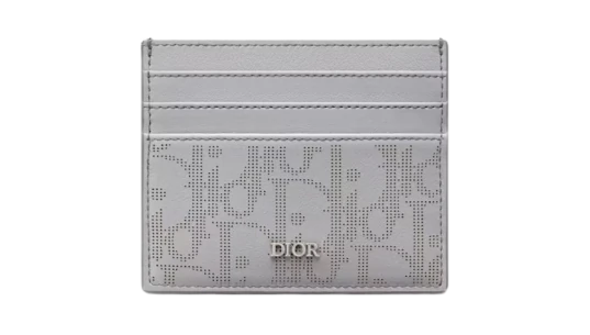 6-Slot Card Holder - Oblique Jacquard Gray