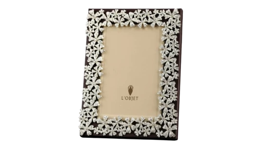 Garland Frame - Coffee Brown/Silver-Tone/Crystals