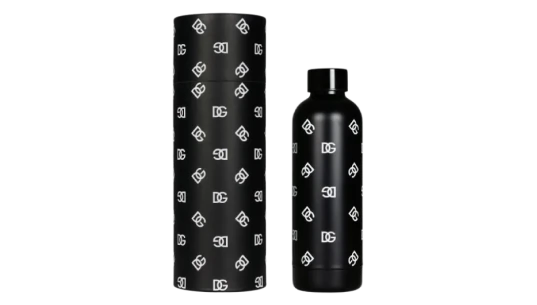 Logo-Print Thermos - Black/White