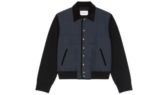 Quilted Blouson With Logo Patch - Black