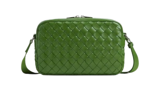 Intrecciato Leather Crossbody - Avocado