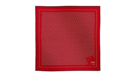 H en Mouvement Pocket Square 45 - Rouge/Marine/Ciel