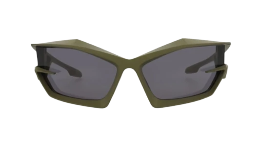 Shield-Frame Acetate Sunglasses - Green Green Smoke