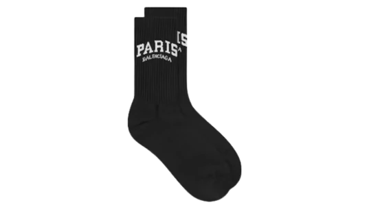 Paris Logo Socks - Black/White