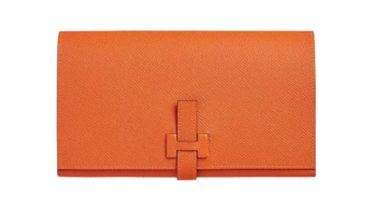 New H Passant Toutenmain Wallet - Orange